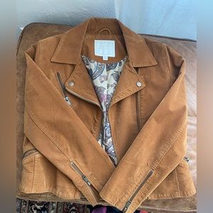 Anthropology brown suede jacket